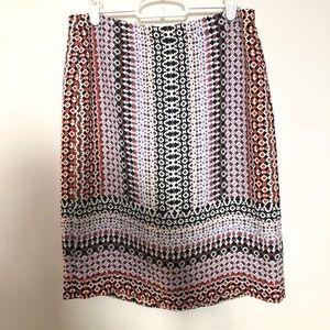 J crew patterned pencil skirt